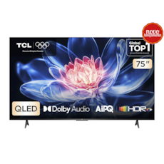 TV TCL 75" 75T6C QLED Smart Ultra HD 4K - Google TV com Wi-Fi e Bluetooth