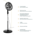 Ventilador de Coluna Britânia 40cm BVC41A Maxx Force  Preto - 110V